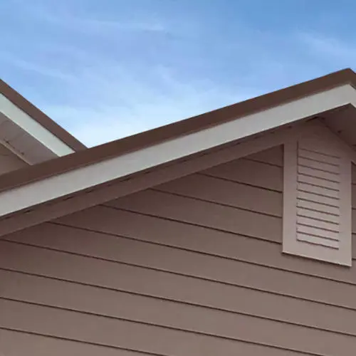 Brown drip edge on newly replaced roof